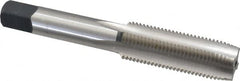 Cleveland - 9/16-18 UNF 4 Flute Bright Finish High Speed Steel Straight Flute Standard Hand Tap - Plug, Right Hand Thread, 3.594" OAL, 1" Thread Length, H3 Limit, Oversize - Exact Tooling