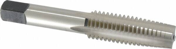 Cleveland - 5/8-11 UNC 3B 4 Flute Bright Finish High Speed Steel Straight Flute Standard Hand Tap - Taper, Right Hand Thread, 3.813" OAL, 1.09" Thread Length, H3 Limit, Oversize - Exact Tooling