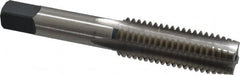 Cleveland - 5/8-11 UNC 3B 4 Flute Bright Finish High Speed Steel Straight Flute Standard Hand Tap - Plug, Right Hand Thread, 3.813" OAL, 1.09" Thread Length, H3 Limit, Oversize - Exact Tooling