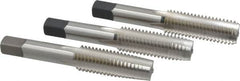 Cleveland - 5/8-11 UNC, 4 Flute, Bottoming, Plug & Taper, Bright Finish, High Speed Steel Tap Set - Right Hand Cut, 3-13/16" OAL, 1.09" Thread Length - Exact Tooling