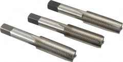 Cleveland - 5/8-18 UNF, 4 Flute, Bottoming, Plug & Taper, Bright Finish, High Speed Steel Tap Set - Right Hand Cut, 3-13/16" OAL, 1.09" Thread Length - Exact Tooling