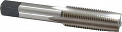 Cleveland - 11/16-16 UNF 4 Flute Bright Finish High Speed Steel Straight Flute Standard Hand Tap - Taper, Right Hand Thread, 4.031" OAL, 1.09" Thread Length, H3 Limit, Oversize - Exact Tooling
