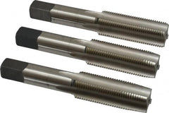 Cleveland - 3/4-16 UNF, 4 Flute, Bottoming, Plug & Taper, Bright Finish, High Speed Steel Tap Set - Right Hand Cut, 107.95mm OAL, 1.22" Thread Length - Exact Tooling