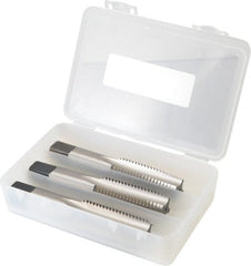 Cleveland - 7/8-9 UNC, 4 Flute, Bottoming, Plug & Taper, Bright Finish, High Speed Steel Tap Set - Right Hand Cut, 4-11/16" OAL, 2.22" Thread Length - Exact Tooling