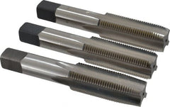 Cleveland - 7/8-14 UNF, 4 Flute, Bottoming, Plug & Taper, Bright Finish, High Speed Steel Tap Set - Right Hand Cut, 4-11/16" OAL, 2.22" Thread Length - Exact Tooling