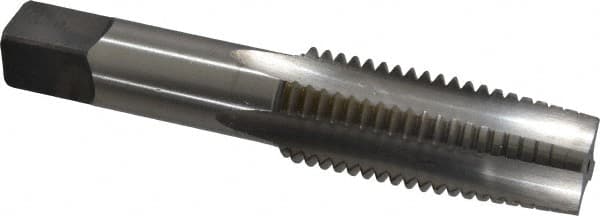 Cleveland - 1-8 UNC 3B 4 Flute Bright Finish High Speed Steel Straight Flute Standard Hand Tap - Taper, Right Hand Thread, 5-1/8" OAL, 63.5mm Thread Length, H4 Limit, Oversize - Exact Tooling