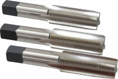 Cleveland - 1-14 UNS, 4 Flute, Bottoming, Plug & Taper, Bright Finish, High Speed Steel Tap Set - Right Hand Cut, 5-1/8" OAL, 2-1/2" Thread Length - Exact Tooling