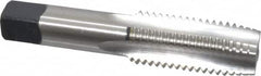 Cleveland - 1-1/8 - 7 UNC 3B 4 Flute Bright Finish High Speed Steel Straight Flute Standard Hand Tap - Plug, Right Hand Thread, 5.438" OAL, 2.56" Thread Length, H4 Limit, Oversize - Exact Tooling