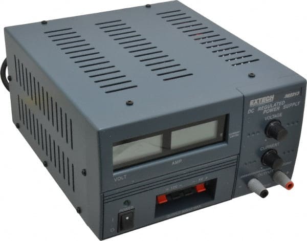 Extech - 0 to 3 Amp, 0 to 30 VDC, 115/220 VAC Output, Power Supply - 9-1/2 Inch Wide x 6 Inch Deep x 5.6 Inch High, 3 Digit, LCD Display - Exact Tooling