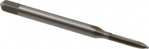 Cleveland - #2-64 UNF, 2 Flute, Bright Finish, High Speed Steel Spiral Point Tap - Plug Chamfer, Right Hand Thread, 44.45mm OAL, 0.44" Thread Length, 2B Class of Fit, Series 1011 - Exact Tooling
