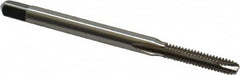 Cleveland - #4-40 UNC, 2 Flute, Bright Finish, High Speed Steel Spiral Point Tap - Bottoming Chamfer, Right Hand Thread, 1-7/8" OAL, 0.31" Thread Length, 2B/3B Class of Fit, Series 1012 - Exact Tooling