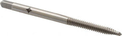 Cleveland - #6-32 UNC, 2 Flute, Bright Finish, High Speed Steel Spiral Point Tap - Plug Chamfer, Right Hand Thread, 50.8mm OAL, 0.38" Thread Length, Series 1011 - Exact Tooling