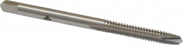 Cleveland - #6-32 UNC, 2 Flute, Bright Finish, High Speed Steel Spiral Point Tap - Plug Chamfer, Right Hand Thread, 50.8mm OAL, 0.38" Thread Length, Series 1011 - Exact Tooling