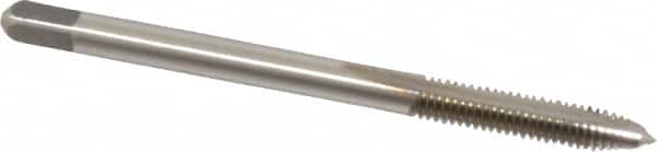 Cleveland - #6-40 UNF, 2 Flute, Bright Finish, High Speed Steel Spiral Point Tap - Plug Chamfer, Right Hand Thread, 50.8mm OAL, 0.38" Thread Length, 2B/3B Class of Fit, Series 1011 - Exact Tooling