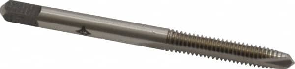 Cleveland - #8-32 UNC, 2 Flute, Bright Finish, High Speed Steel Spiral Point Tap - Plug Chamfer, Right Hand Thread, 2-1/8" OAL, 19.05mm Thread Length, 3B Class of Fit, Series 1011 - Exact Tooling