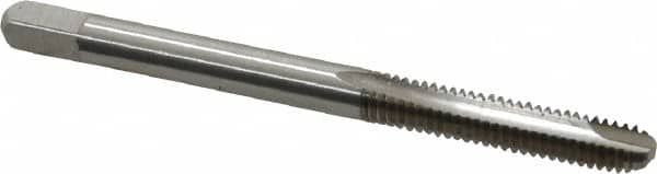 Cleveland - #8-32 UNC, 2 Flute, Bright Finish, High Speed Steel Spiral Point Tap - Bottoming Chamfer, Right Hand Thread, 2-1/8" OAL, 19.05mm Thread Length, 2B Class of Fit, Series 1012 - Exact Tooling
