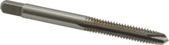 Cleveland - #12-24 UNC, 2 Flute, Bright Finish, High Speed Steel Spiral Point Tap - Plug Chamfer, Right Hand Thread, 2-3/8" OAL, 1/2" Thread Length, 2B/3B Class of Fit, Series 1011 - Exact Tooling