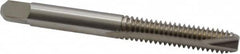 Cleveland - 1/4-20 UNC, 2 Flute, Bright Finish, High Speed Steel Spiral Point Tap - Bottoming Chamfer, Right Hand Thread, 2-1/2" OAL, 25.4mm Thread Length, 3B Class of Fit, Series 1012 - Exact Tooling