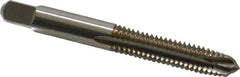 Cleveland - 5/16-18 UNC, 3 Flute, Bright Finish, High Speed Steel Spiral Point Tap - Plug Chamfer, Right Hand Thread, 2-23/32" OAL, 0.69" Thread Length, 3B Class of Fit, Series 1011 - Exact Tooling
