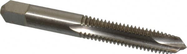 Cleveland - 3/8-16 UNC, 3 Flute, Bright Finish, High Speed Steel Spiral Point Tap - Plug Chamfer, Right Hand Thread, 2-15/16" OAL, 31.75mm Thread Length, Series 1011 - Exact Tooling