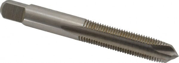 Cleveland - 3/8-24 UNF, 3 Flute, Bright Finish, High Speed Steel Spiral Point Tap - Plug Chamfer, Right Hand Thread, 2-15/16" OAL, 31.75mm Thread Length, Series 1011 - Exact Tooling