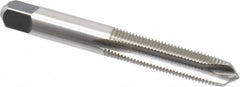 Cleveland - 3/8-24 UNF, 3 Flute, Bright Finish, High Speed Steel Spiral Point Tap - Plug Chamfer, Right Hand Thread, 2-15/16" OAL, 31.75mm Thread Length, 3B Class of Fit, Series 1011 - Exact Tooling