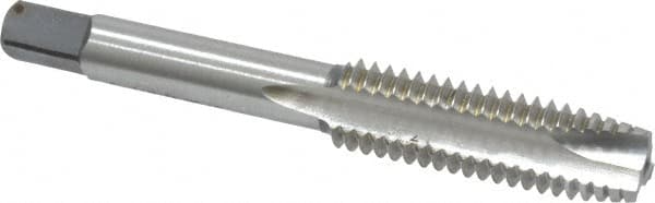 Cleveland - 7/16-14 UNC, 3 Flute, Bright Finish, High Speed Steel Spiral Point Tap - Plug Chamfer, Right Hand Thread, 3-5/32" OAL, 0.88" Thread Length, Series 1011 - Exact Tooling