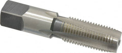 Cleveland - 1/4-18 NPS Thread, 4 Flute Standard Pipe Tap - 2-7/16" OAL, 1-1/16" Thread Length, 9/16" Shank Diam, Bright Finish, High Speed Steel - Exact Tooling