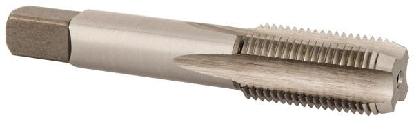 Cleveland - 1/8-27 NPSF Thread, 4 Flute Standard Pipe Tap - 2-1/8" OAL, 3/4" Thread Length, 5/16" Shank Diam, Bright Finish, High Speed Steel - Exact Tooling