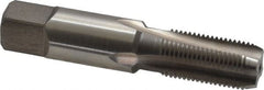 Cleveland - 1/8-27 NPSF Thread, 4 Flute Standard Pipe Tap - 2-1/8" OAL, 3/4" Thread Length, 7/16" Shank Diam, Bright Finish, High Speed Steel - Exact Tooling
