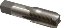 Cleveland - 1/2-14 NPSF Thread, 4 Flute Standard Pipe Tap - 3-1/8" OAL, 1-3/8" Thread Length, 11/16" Shank Diam, Bright Finish, High Speed Steel - Exact Tooling