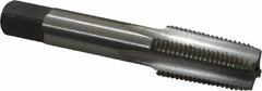 Cleveland - 1/8-27 NPT Thread, 4 Flute Standard Pipe Tap - 2-1/8" OAL, 3/4" Thread Length, 5/16" Shank Diam, Bright Finish, High Speed Steel - Exact Tooling