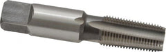 Cleveland - 1/8-27 NPT Thread, 4 Flute Standard Pipe Tap - 2-1/8" OAL, 3/4" Thread Length, 7/16" Shank Diam, Bright Finish, High Speed Steel - Exact Tooling
