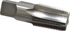 Cleveland - 1 - 11-1/2 NPT Thread, 5 Flute Standard Pipe Tap - 3-3/4" OAL, 1-3/4" Thread Length, 1-1/8" Shank Diam, Bright Finish, High Speed Steel - Exact Tooling