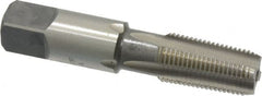 Cleveland - 1/8-27 NPTF Thread, 4 Flute Standard Pipe Tap - 2-1/8" OAL, 3/4" Thread Length, 7/16" Shank Diam, Bright Finish, High Speed Steel - Exact Tooling