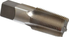 Cleveland - 1 - 11-1/2 NPTF Thread, 5 Flute Standard Pipe Tap - 3-3/4" OAL, 1-3/4" Thread Length, 1-1/8" Shank Diam, Bright Finish, High Speed Steel - Exact Tooling