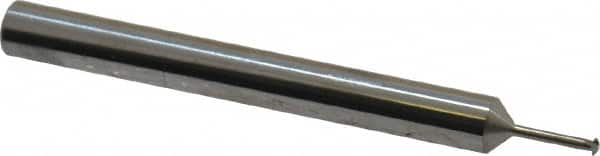 Scientific Cutting Tools - 48 to 72 TPI, Internal/External Single Profile Thread Mill - #3" Noml Diam, 0.072" Cut Diam, 3/16" Shank Diam, 3 Flute, 0.04" Neck Diam, 1/4" Neck Length, 2" OAL, Bright Finish - Exact Tooling