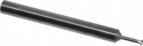 Scientific Cutting Tools - 32 to 64 TPI, Internal/External Single Profile Thread Mill - #6" Noml Diam, 0.098" Cut Diam, 3/16" Shank Diam, 3 Flute, 0.049" Neck Diam, 1/4" Neck Length, 2" OAL, Bright Finish - Exact Tooling