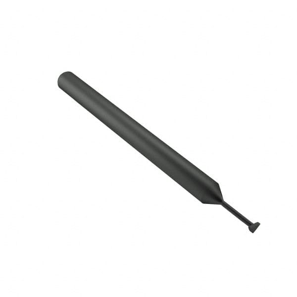 Scientific Cutting Tools - 32 to 64 TPI, Internal/External Single Profile Thread Mill - #6" Noml Diam, 0.098" Cut Diam, 3/16" Shank Diam, 3 Flute, 0.049" Neck Diam, 0.4" Neck Length, 2" OAL, Bright Finish - Exact Tooling