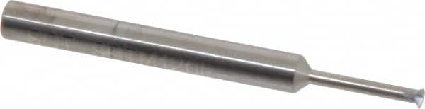 Scientific Cutting Tools - 32 to 56 TPI, Internal/External Single Profile Thread Mill - #8" Noml Diam, 0.12" Cut Diam, 3/16" Shank Diam, 3 Flute, 0.07" Neck Diam, 1/2" Neck Length, 2" OAL, Bright Finish - Exact Tooling