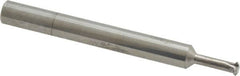 Scientific Cutting Tools - 18 to 56 TPI, Internal/External Single Profile Thread Mill - 1/4" Noml Diam, 0.182" Cut Diam, 1/4" Shank Diam, 4 Flute, 0.104" Neck Diam, 0.4" Neck Length, 2-1/2" OAL, Bright Finish - Exact Tooling