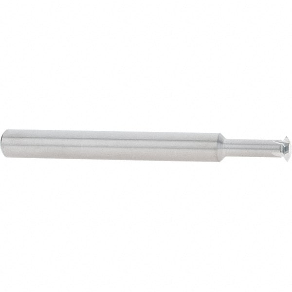 Scientific Cutting Tools - 16 to 48 TPI, Internal/External Single Profile Thread Mill - 5/16" Noml Diam, 0.24" Cut Diam, 1/4" Shank Diam, 4 Flute, 0.153" Neck Diam, 1/2" Neck Length, 2-1/2" OAL, Bright Finish - Exact Tooling