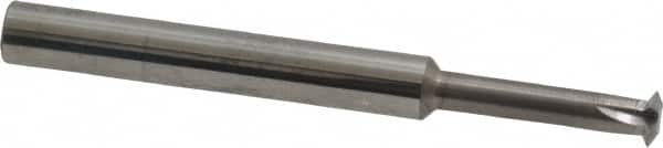 Scientific Cutting Tools - 16 to 48 TPI, Internal/External Single Profile Thread Mill - 5/16" Noml Diam, 0.24" Cut Diam, 1/4" Shank Diam, 4 Flute, 0.153" Neck Diam, 0.8" Neck Length, 2-1/2" OAL, Bright Finish - Exact Tooling