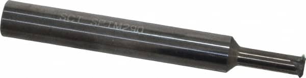 Scientific Cutting Tools - 14 to 40 TPI, Internal/External Single Profile Thread Mill - 3/8" Noml Diam, 0.29" Cut Diam, 3/8" Shank Diam, 4 Flute, 0.192" Neck Diam, 0.6" Neck Length, 3" OAL, Bright Finish - Exact Tooling