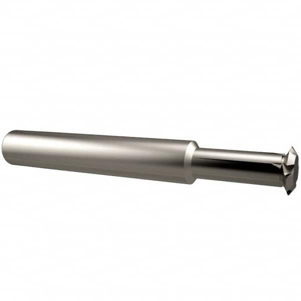 Scientific Cutting Tools - 11 to 32 TPI, Internal/External Single Profile Thread Mill - 5/8" Noml Diam, 0.488" Cut Diam, 1/2" Shank Diam, 5 Flute, 0.34" Neck Diam, 0.85" Neck Length, 3-1/2" OAL, Bright Finish - Exact Tooling