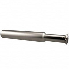 Scientific Cutting Tools - 11 to 32 TPI, Internal/External Single Profile Thread Mill - 5/8" Noml Diam, 0.488" Cut Diam, 1/2" Shank Diam, 5 Flute, 0.34" Neck Diam, 0.85" Neck Length, 3-1/2" OAL, Bright Finish - Exact Tooling
