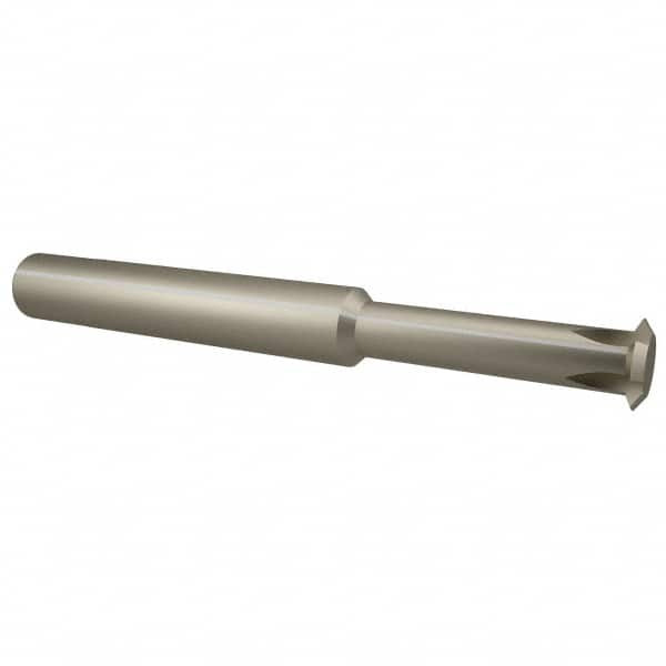 Scientific Cutting Tools - 11 to 32 TPI, Internal/External Single Profile Thread Mill - 5/8" Noml Diam, 0.488" Cut Diam, 1/2" Shank Diam, 5 Flute, 0.34" Neck Diam, 1.35" Neck Length, 3-1/2" OAL, Bright Finish - Exact Tooling