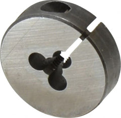 Cle-Line - #5-40 UNC Thread, 13/16" Outside Diam High Speed Steel Round Die - 1/4" Thick, Right Hand Thread, Adjustable - Exact Tooling