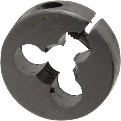 Cle-Line - 1/4-28 UNF Thread, 13/16" Outside Diam High Speed Steel Round Die - 1/4" Thick, Right Hand Thread, Adjustable - Exact Tooling