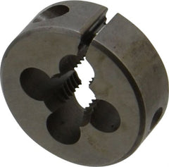 Cle-Line - 5/16-24 UNF Thread, 1" Outside Diam High Speed Steel Round Die - 3/8" Thick, Right Hand Thread, Adjustable - Exact Tooling